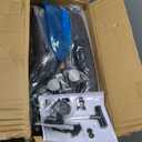 Ergalithic Office Home Ergonomic Desk Chair-Computer X-Shaped Chair Mesh PU Leather with Adjustable Lumbar Support-Executive Chair High Back Flip-Up Arms for Long Hours (Black-No Headrest)