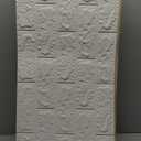 MYOYAY 10 Pcs 3D Wall Panels Peel and Stick 27.5 x 30.3 Inch (in Sum 57 sq.ft.) White Brick Wallpaper Self-Adhesive Foam Wall Panels for Living Room Bedroom Background Wall Decor