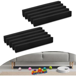 10 Pcs Under Couch Blocker, Under Bed Blocker for Pets Toys Barrier, Sponge Under Furniture Blocker with Strong Tapefor, Stopping Small Items from Getting Under Couch 17" L x 2.4" H