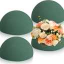 Boao 4 Pcs Half Ball Floral Foam Block 5.51 x 2.76 Inch Green Wet Dry Flower Foam Balls Large Flower Craft for Wedding Fresh and Artificial Flowers Plant Bouquet Arrangement DIY Craft