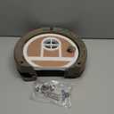 Gnome Door Cat Door for Interior Doors - Stylish & Functional with No Flap, Lockable, and Easy Installation, Spacious Large Kitty Door for Cats Up to 20 lbs, Private and Comfortable Pet Door (Brown)