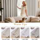 H.VERSAILTEX Blackout Curtains for Bedroom Thermal Insulated Room Darkening Living Room Curtains 63 Inch Long Grommet Privacy Protection Window Curtain Panels/Drapes for Nursery,2 Panels,Ivory/Cream