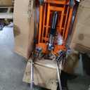 VEVOR Hydraulic Lift Table, 500 lbs Capacity, 47.2" Lifting Height, Double Scissor Lift Table Cart with 4 Wheels and Non-Slip Pad, Manual Hydraulic Lifting Cart for Material Handling & Transportation