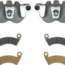 Front Left Right Brake Caliper Set with Pads Compatible with Polaris Ranger 4X4 500 EFI 570 4X4 700 800 900 1000 HST RZR 4 800 900 1000 XP S4 XP GENERAL 1000 without Mounting Bracket 1911283