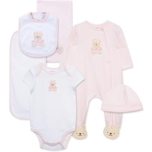 Little Me Baby Layette Gift Set - Clothes, Outfits, Essentials for Girls & Boys, Newborns, 36 Months (Pink Bear)