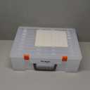 Photo Storage Box 4x6, 18 Inner Extra Large Organizer Acid-Free Photo Keeper Storage Case, Plastic Craft Storage Box for Stickers Stamps Seeds (Clear, 18 Boxes)