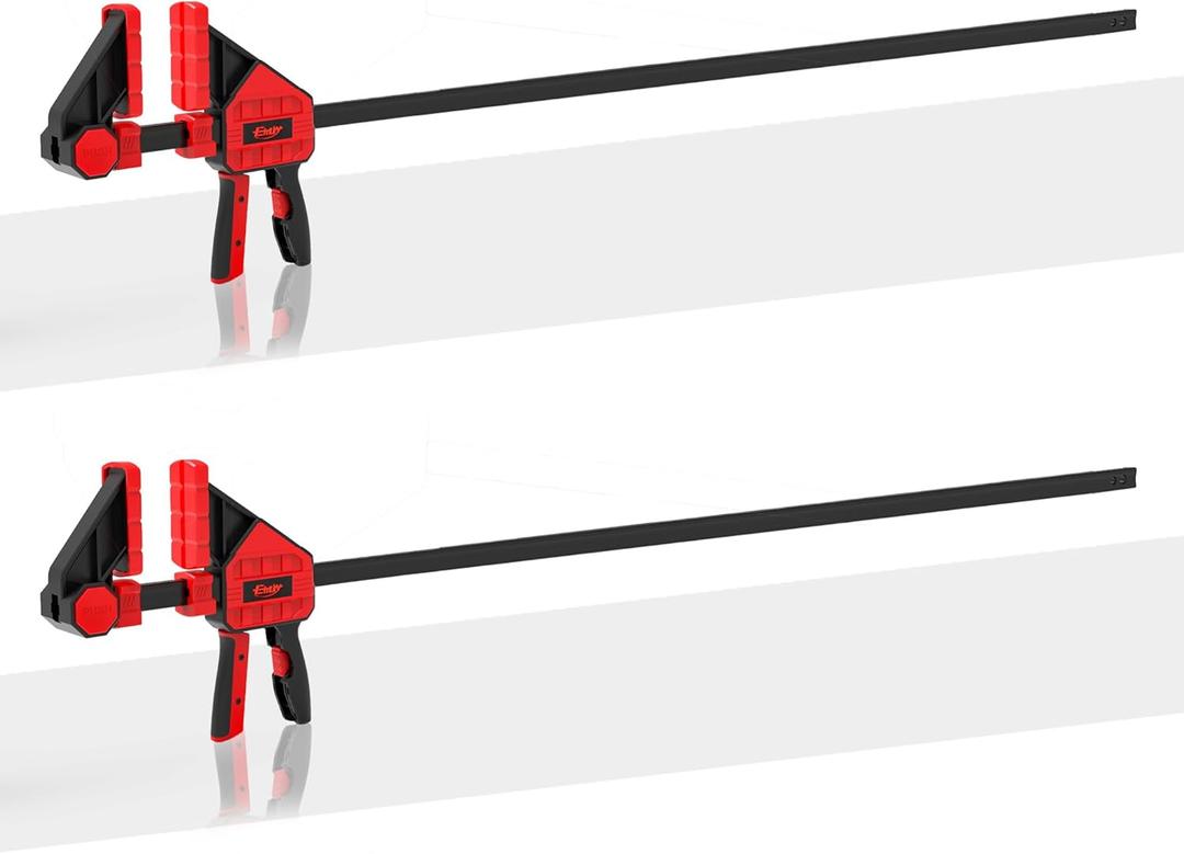 Bar Clamps for Woodworking, 2-Piece 36 Inch Clamps Set with 550 LBS Load Limit, One-Handed Clamp/Spreader, Heavy-Duty Quick-Change F Clamp, Ideal for Woodworking/Carpentry/Home Improvement/DIY