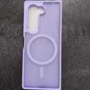 Samsung S24 Case | Magnetic Matte Design | Shockproof Slim Fit | Ring Camera Protection | MagSafe Compatible | Premium Crystal Hard Samsung S24 Cover Lavender Purple