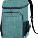 BAGLHER Lightweight Insulated Cooler Backpack - 30 Cans, Leak-Proof for Lunch, Picnic, Hiking, Camping Trips (green-plus)