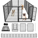 Dog Playpen 32 inch 10 Panels Portable Pet Fence Outdoor for Yard Indoor Dog Pen for Medium/Small Animals, Large Pet Puppy Playpen Heavy Duty Pet Fence for RV Camping, Yard