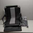 ALPHA CAMP Stadium Seat Chair for Bleachers with Back & Arm Rest (Black Grey-2pcs)
