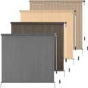 Outdoor Roller Shade 5' W x 8' L Cordless Patio Shades Roll Up Outdoors Blinds with UV Protection, Exterior Roller Shades Cloth for Porch Pergola, Dark Gray, 60"W x 96"H
