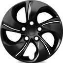 TangMiGe 4-Pack Hubcaps Compatible with Honda Civic 2013 2014 2015, 15 Inch 15", Wheel Covers Skins, 44733-TR3-A00, Please Watch The Installation Video (Bright Black Color)