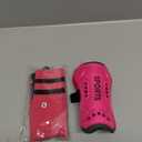 Syhood Soccer Shin Guards and Socks for Toddler Kids Youth, Lightweight Soccer Shin Pads Protective Defender Gear for  Children Teen Boys Girls Sports Game(M Size, Pink)