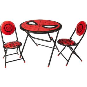 Marvel Spiderman 3 Piece Foldable Round Table and Chair Set, Ages 3+