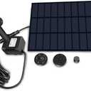 Solar Fountain with Panel Water Pump for Bird Bath Solar Panel Kit Outdoor Fountain for Outdoor Small Pond, Patio Garden and Fish Tank