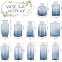RUCKAE 12 Pack Glass Bud Vases Mini Flower Vase Small Vintage Vases for Centerpiece Table Wedding Decorations Home Decor Party (Gradient Blue)