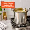 IMUSA Stainless Steel Stock Pot with Lid, 20 Quart, Silver, 20.6 Quarts
