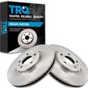TRQ Front Brake Rotor Set Vented Compatible with 2009-2016 Audi Q5 2011-2016 A4 A4 Quattro 2011-2016 A5 A5 Quattro 2012-2018 A6 A6 Quattro 2012-2016 A7 Quattro 2013-2016 allroad