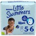 Huggies Little Swimmers Disposable Swim Diapers, Size 5-6 (32+ lbs), 17 Ct
