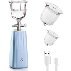 Nano Facial Mister  Face Steamer with 0.3mm Fine Mist, Rechargeable Deep Hydration for Skin Care & Makeup, Mini Atomizer for Water or Toner, Travel Size  Blue