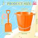 Sratte 18 Sets 4.7" Sand Buckets and Shovels Bulk Summer Beach Bucket Pack Plastic Beach Pails Sand Toys for Summer Pool Party Favors