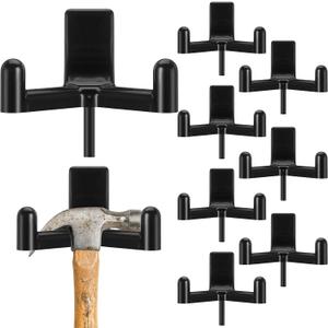 Geelin 8 Pcs Tool Hooks Compatible with Plastic Shed Hanger Wall Organization and Purpose Shed Storage Accessories Hanger and Storage Garage Wall Organization Accessories for Saving Space