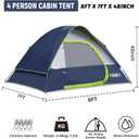 Camping Tent 2-4 Person, Waterproof Windproof Tent with Rainfly Easy Set up-Portable Dome Tents for Camping…