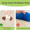 13-Inch Faux Leather Round Placemats Set of 6, Waterproof Anti-Slip Dual Sided Place mats, Heat Resistant Washable Table Mats with Coaster, Suitable for Indoor & Outdoor (6, Black Beige)