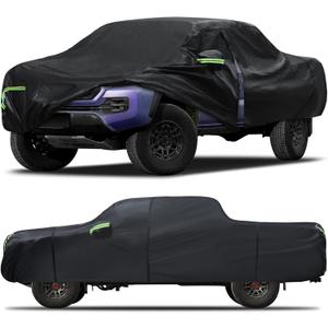 Car Cover Custom Fit for Toyota Tacoma 2005-2023,6 Layers Truck Cover Waterproof All Weather for Automobiles,Outdoor Full Exterior Cover,Rain, Sun, Wind Protection,Black