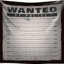 Soft Fabric Wanted by Police Backdrop Mugshot Height Chart Poster Background Western Cowboy 6x6ft Birthday Wedding Bachelorette Party Decoration Photo Booth Studio Props RBJLSME027 (Economical Polyester)