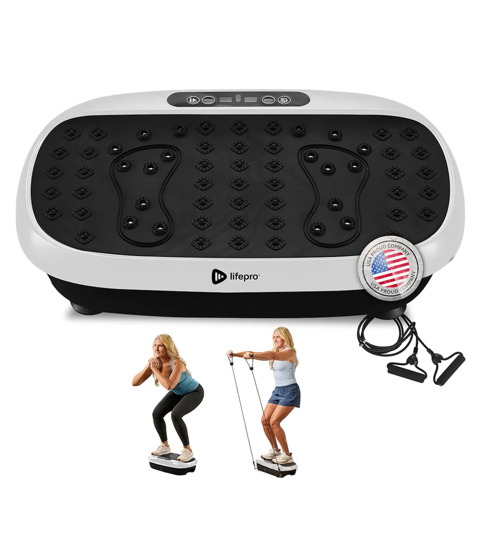 Lifepro Vibration Plate Exercise Machine with Magnetic Acupoints - Full Body Vibration Platform for Beginners and Recovery - Ideal Lymphatic Drainage Massager for Muscle Toning and Overall Fitness