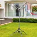 STORAGE MANIAC Portable Umbrella Clothes Drying Rack 8 Lines with 82 Feet Drying Space, Steel Frame & Adjustable Height, 4-arm Umbrella Clothesline for Laundry, Collapsible Indoor & Outdoor Drying