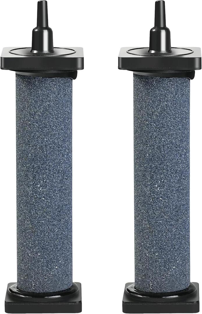AQUANEAT Aquarium 5 inch Air Stone Cylindrical 2 Pack, Large Airstone, Aerator Bubble Diffuser, Air Pump Accessories for Aquariums, Hydroponic, Ponds and Fish Tanks
