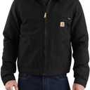 Carhartt Men's Iconic J01 Duck Detroit Jacket, Black, Large