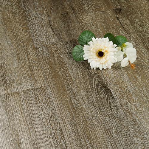 FunStick 6"x36" 35 Sheets Peel and Stick Flooring Wood Planks Waterproof Brown Wood Self Adhesive Vinyl Flooring Planks Peel and Stick Floor Tile Bathroom Sticky Tiles for Kitchen RV Laminate Flooring