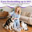 Self Cleaning Dog Brush for Shedding - Bristle Brush and Long/Short Needles Design, Skin Friendly, Slicker Deshedding Dog Brush, Hair Removal for Long & Short Haired Pets