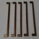 Cabinet Pulls Gold Cabinet Handles 5 Pack 13-4/5 Inch Square Drawer Pulls and 5 Pack Cabinet Magnetic Catch, Stainless Steel Kitchen Door Cupboard Cabinet Handles, 352mm Hole Centers