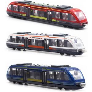 OTONOPI Toy Train Set High Speed Locomotive Engine Die Cast Model Car Sliding Linked Subway Bullet Train Set for Kids Pack of 3