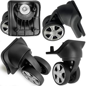 Luggage Wheels Replacement for Suitcase, Duel Spinner Wheels Parts Roller Suitcase Tourister Travel Trunk Caster Luggage Replacement Kit (Sliver- 4pcs)