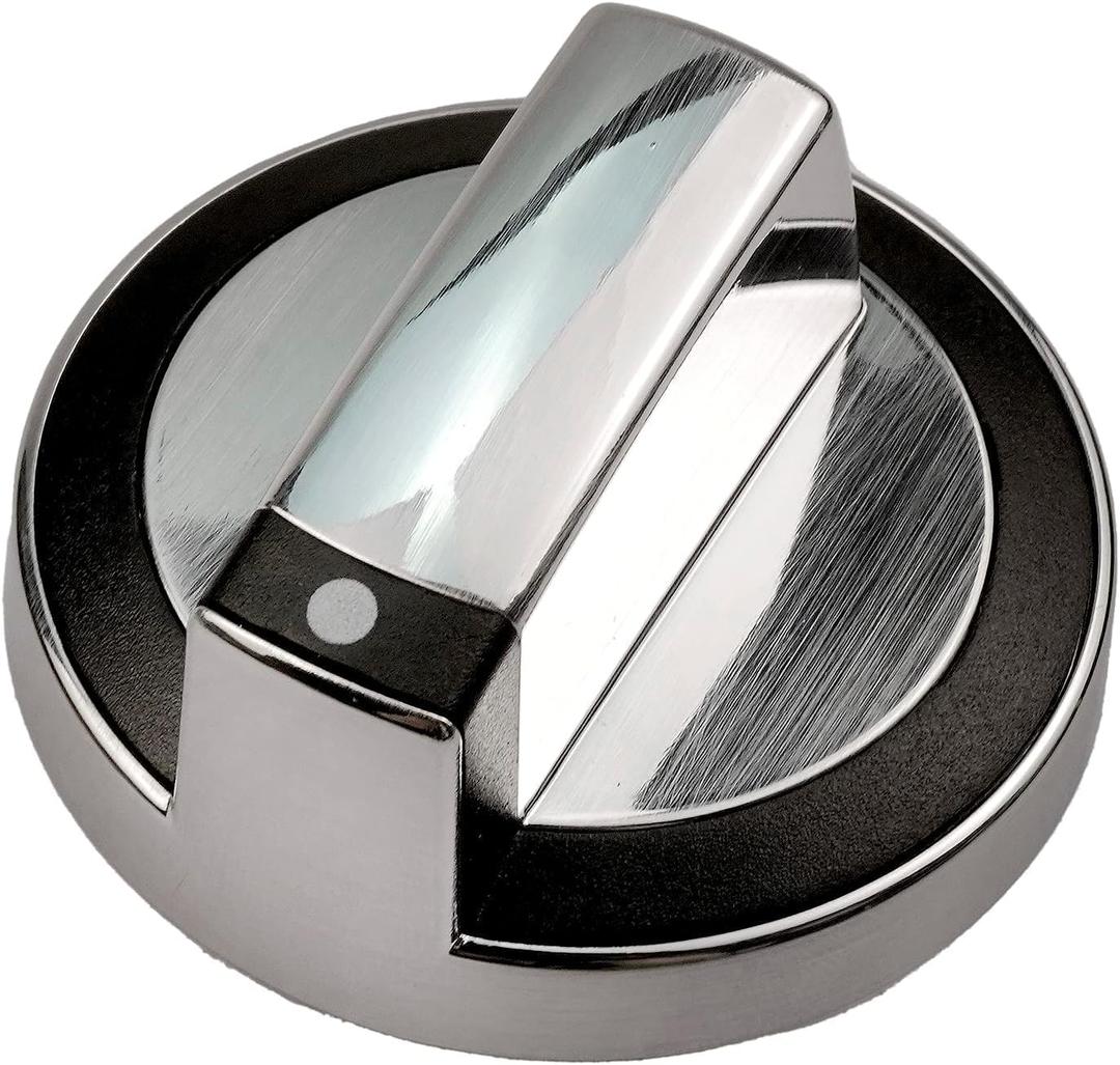 W10284885 Range Surface Burner Control Knobs, Cooktop Knobs Replace# for WPW10284885, PD00005137, PS11752001, 1874811, AP6018699, EAP11752001 Compatible with Whirlpool Gas Range Stove Oven Silver