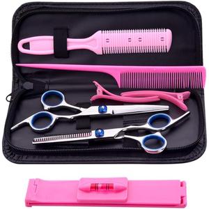 Hair Cutting Scissors, Professional 6 Inch 4cr13 Cut Hair Cutting Salon Scissor Barber Thinning Shears Hairdressing Scissors BY (7pcs)