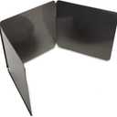 HIC Kitchen 3-Sided Splatter Guard, Non-Stick Carbon Steel, Heat Safe, Folds Flat For Storage