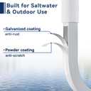 Boat Trailer Guide-ons, 40"/48" Adjustable Galvanized Steel Boat Guide Poles with PVC Pipes & Reflective Tape for Bass Boats, Center Console Boats, Ski Boats & Jon Boats, 2PCS
