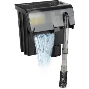 hygger Hang On Back Aquarium Filter 5W 132GPH For 10-30 Gallon Quiet Power Fish Tank Filter Multi-stage Filtration Adjustable Waterfall HOB Filter with 4 Cartridges & Extension Pipe, Fresh & Saltwater