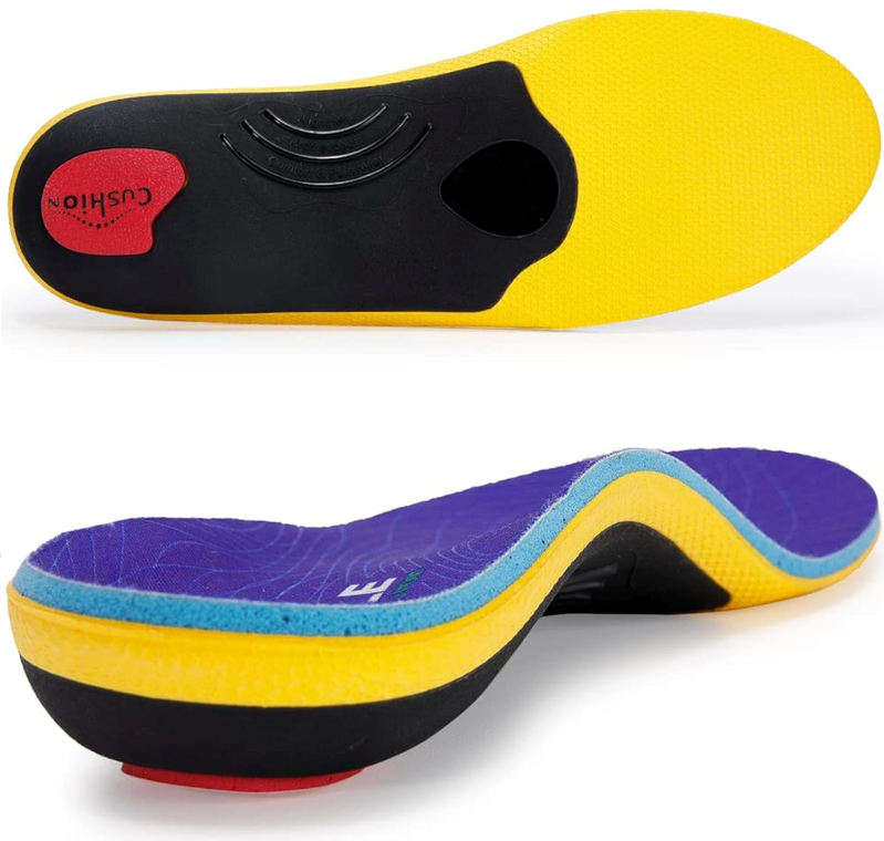 VALSOLE Heavy Duty Support Pain Relief Orthotics - 220+ lbs Plantar Fasciitis High Arch Support Insoles for Men Women, Flat Feet Orthotic Insert, Work Boot Shoe Insole, Absorb Shock with Every Step M8-8.5 W10-10.5