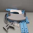 Potty Training Seat with Ladder for Toddler and Kids,Wiifo Sturdy Potty Ladder with Soft Cushion and Splash Guard for Boys and Girls,Foldable Child Toilet Training Seat(Grey Blue)