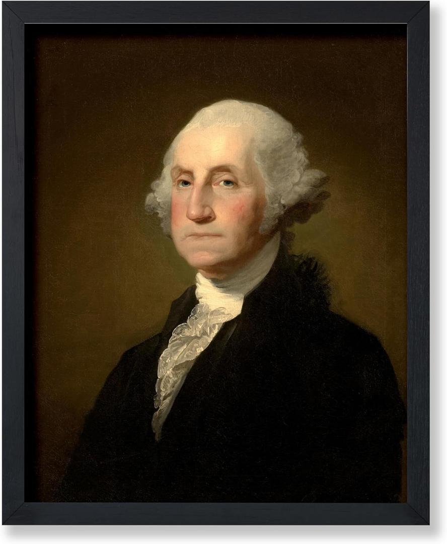 Poster Master Vintage George Washington Poster - George Washington Portrait Print - President Of The United States Art - Gift for Men & Women - Decor for Office or Library - 11x14 UNFRAMED Wall Art (Style-07)