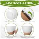 Self-Watering Pots for Indoor Plants with Visible Water Window,5/6/6.5/8/10 Inch Outdoor Flower Pots with Drainage Holes & Reservoir for Patio, Home Decor (White)