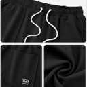 Men's Sweat Shorts Elastic Waist Drawstring 6'' Inseam Casual Gym Athletic Shorts with Pockets (S-3XL) (Black, XL)